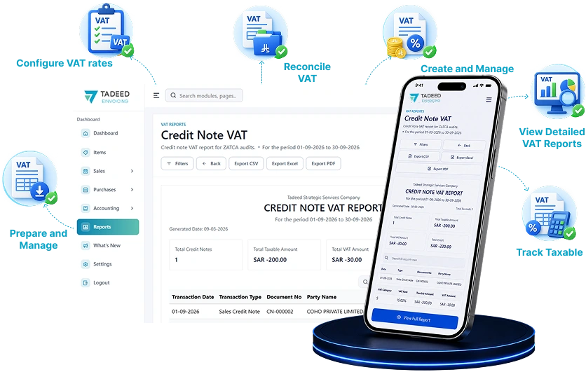 Tadeed VAT Management Dashboard
