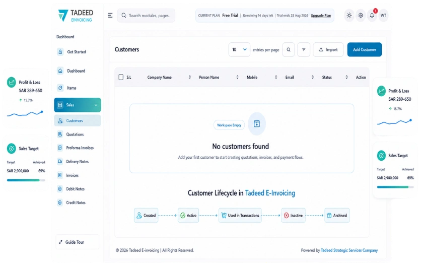 Tadeed Sales Management Dashboard